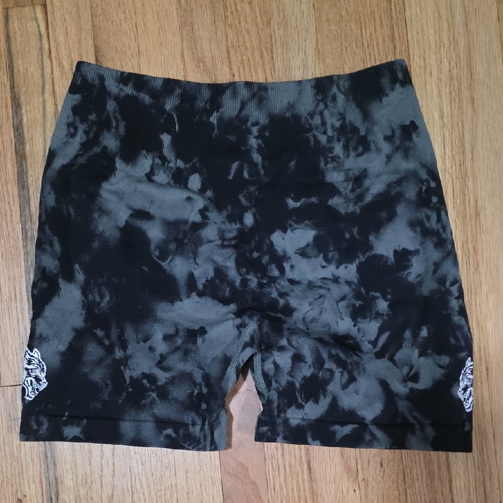 Darc Sport Black and Gray Tie-Dye Shorts
